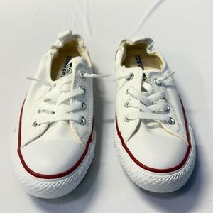 Converse Low Top Sneakers - White with Blue Details
